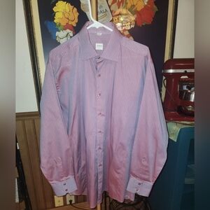 ARMANI COLLECTION PURPLE/ PINKISH Striped Dress Shirt NWOT Size 17/42